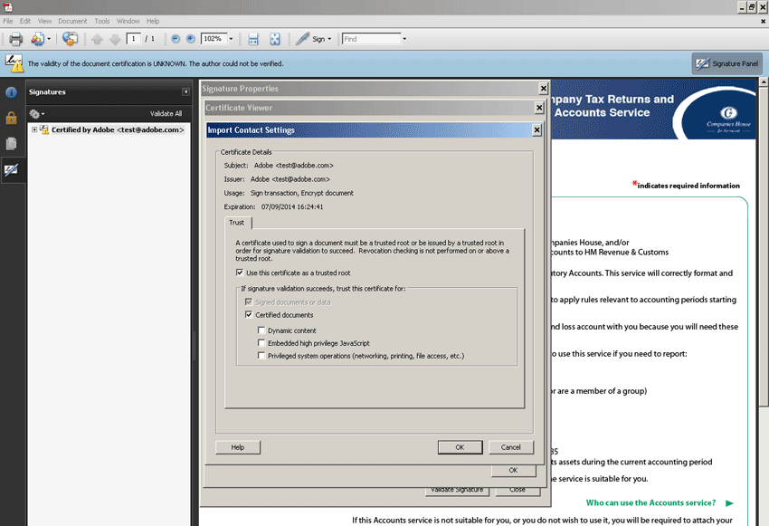Screen showing Step 8a